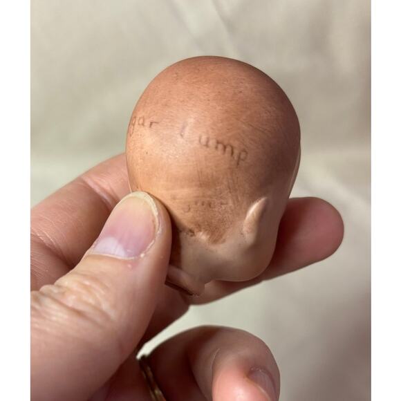 Vintage Sugar Lump Baby Doll Head & Hands Set C – Bisque Craft Parts - Picture 10 of 11